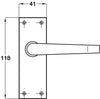 Victorian Lvr Hdls/Plt Plain Latch EB