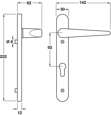 Lvr Hdls/Plt Multipoint ZA Pol Chrome
