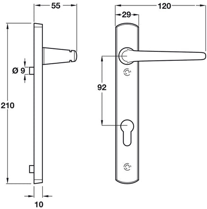 Lvr Hdls/Plt Multipoint ZA Sat Silver