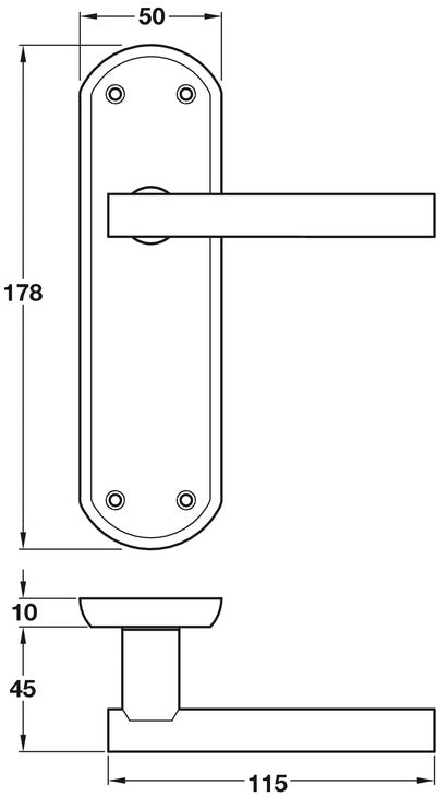 Varthen Lever Hdls/Plt WC Lock ZA PC