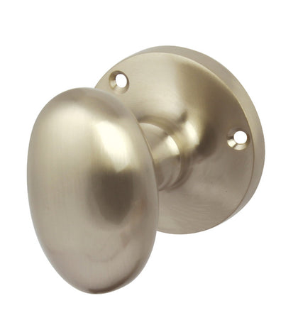 Mortice Oval Knob Set D58x62mm ZA SN