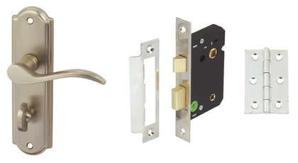 Sywell Door Pack-Lvr/Plt WC Lock Set SN