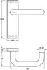 Lvr Hdls/Plt D20x151x44mm Latch Alu SAA