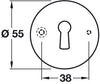 FSB Escutcheons D55mm Std KW 304 SSS