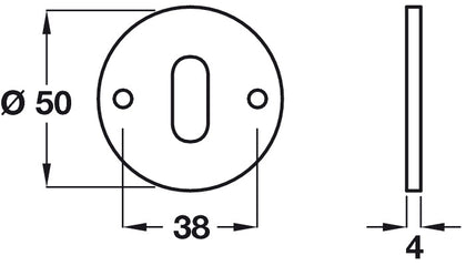 Escutcheons D50mm Std KW PSS