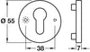 FSB Escutcheons D55mm Pro Cyl 304 SSS