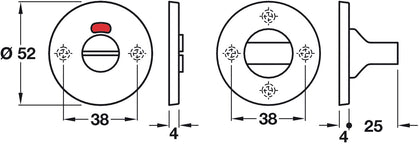 WC Release Set D52mm 316 PVD BC