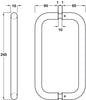 Pull Hdls B2B D19x227mm cc 304 SSS