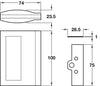 Pocket Sliding Door Hdl w Pull Alu SAA