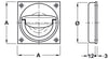 Flush Ring Pull Hdl 90x90mm Brass PB