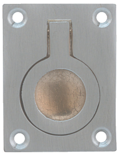 Flush Ring Pull Hdl 50x38x12mm Brass SC