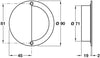 Flush Pull Hdl D90mm 316 SSS
