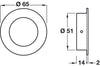 Flush Pull Hdl D65x14mm PSS