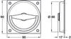 Flush Ring Hdl 90x90mm 8mm Spdl 304 BSS