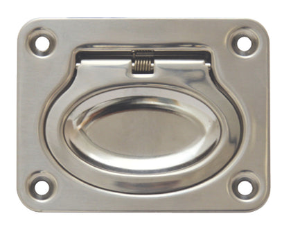 Flush Ring Pull Sprung 75x58mm 304 PSS