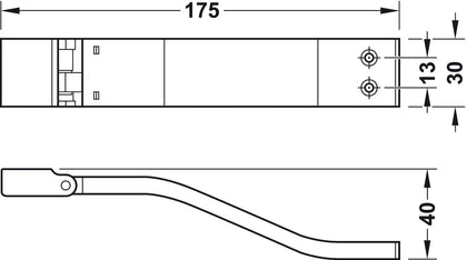 Loox LED Alu Pro Over Cornice Brkt Slv