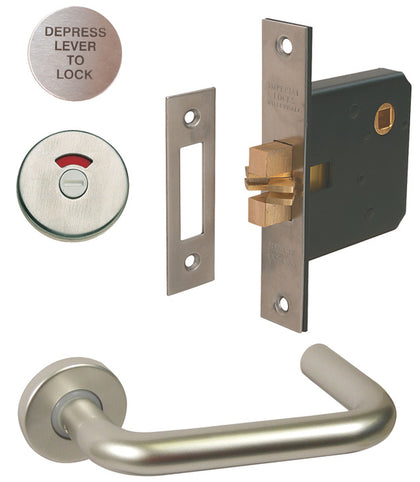 Disabled WC Lever Handle+Lock Set UH SSS