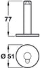 PBA ProCAP Clothes Hook/Buffer D51mm Wht