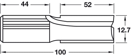 Router Cutter Carbide Tip D12.7x100mm