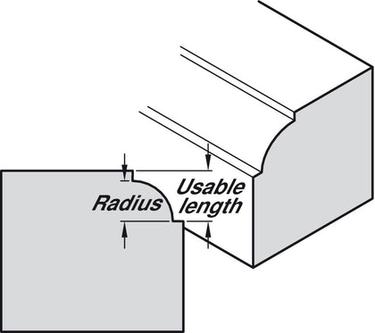 Rounding Cutter Shaft D1/4 38.0mm