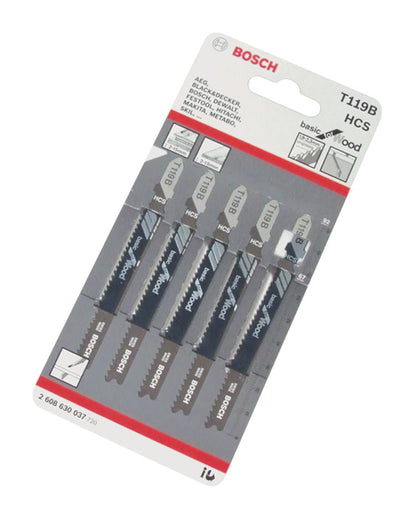 Bosch T119B HCS Basic Jigsaw Blades x5