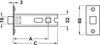 Tubular Mortice Latch BT 57/79mm NP