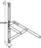 Friction Hinge Std Top Hung 609mm 430 SS