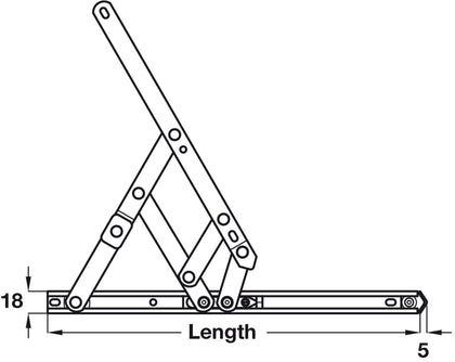 Friction Hinge Std 406mm 430 SS