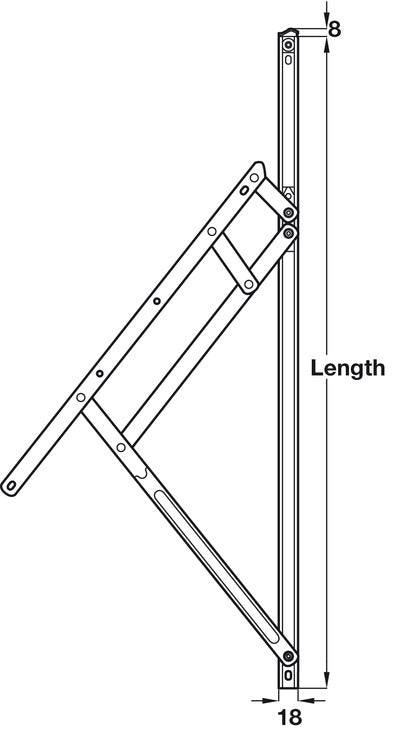 Loadpro HD Friction Hinge 609mm 430 SS