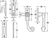 Kirkpatrick Casement Fast Mortice/Hook