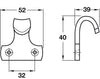 Sash Lift 52x40x39mm 32mm cc SCP CLR