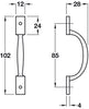 Trad Pull Hdl FF 85mm cc Brass PB