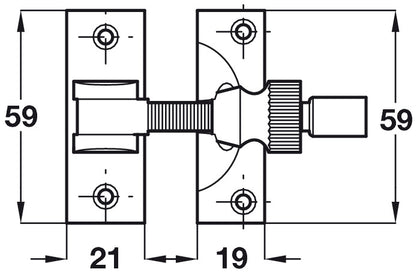 Sash Fastener Brighton Pat Lock Brass PB