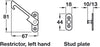 Restrict Safety Catch-Restrictor RH MSS