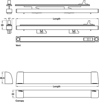 Tvent 4000 Hi Lift Vent 255mm + Canopy 2