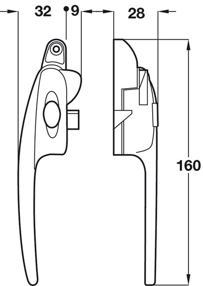 Cockspur Fastener RH Non-Locking ZA PN