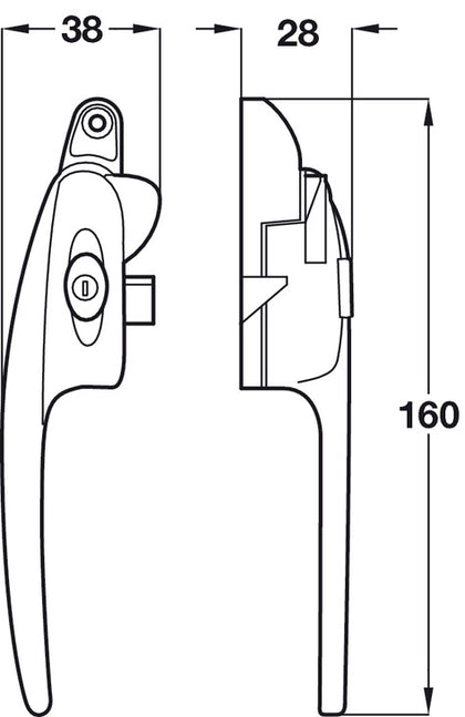 Cockspur Fastener RH Locking ZA Gold