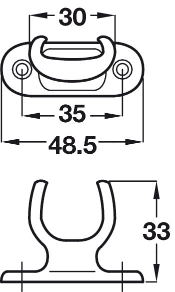 Pole Holder Brass ts 970.04.048/042 PB