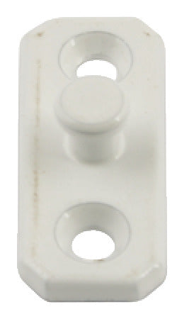 Stud Plate 38x16x11.5mm SS/ZA White