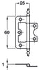 Flush Hinge/Finial 60x25mm St/ZA EB