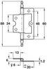 Flush Hinge 88mm MD Inset St/ZA FB
