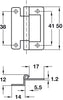 Cranked Flush Hinge 15-19mm 50mm St BZP