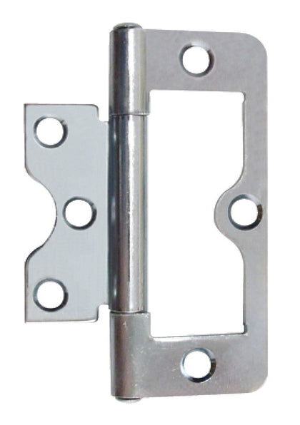 Flush Hinge 75x25mm LD Inset M.Steel EB