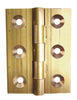 Unwashered BRASS Butt Hinge Heavy Gauge 51x38mm Polished brass finish