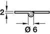 BRASS Broad Style Hinge 75x42mm Polished Nickel finish