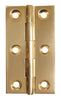 BRASS Broad Style Hinge 75x42mm Polished Nickel finish