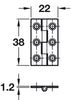 BRASS Butt Hinge 38x22mm Satin Nickel finish. Please call us for availability