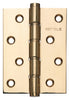 Butt Hinge DPBW 100x76mm Brs PB