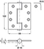 Loadmaster Butt Hinge Sq 102x89 316 PSS