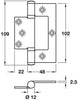 Flush Hinge 102x70mm 201 SS SSS
